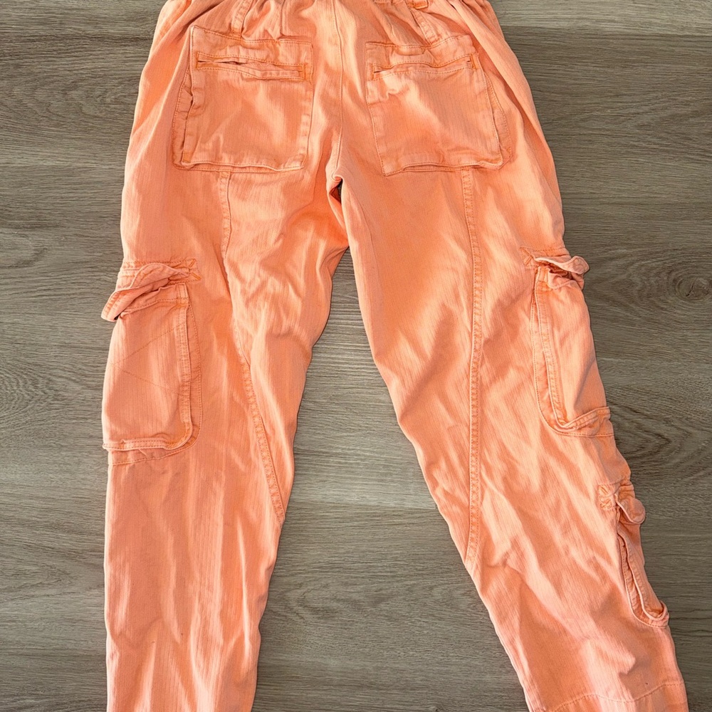 Free people Tahiti pull on cargo pants in Coral - Picture 4 of 5